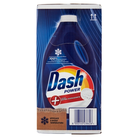 Dash Power Detersivo Lavatrice Liquido per Bucato +Azione Extra-Igienizzante 3x18=54 Lav. 3 x 990 ml